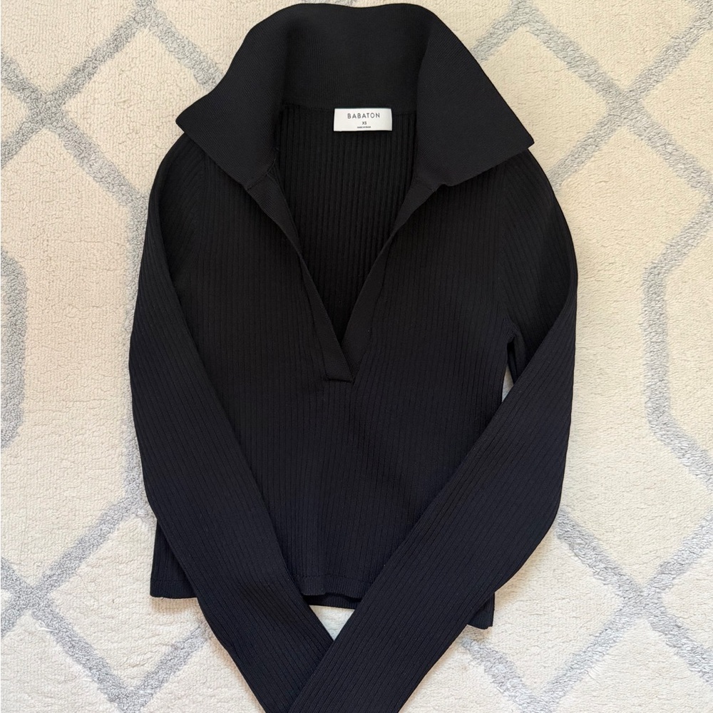 Aritzia Black V-Neck Sweater